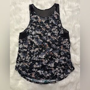 Lululemon sculpt tank II spring bloom multi black floral size 6
